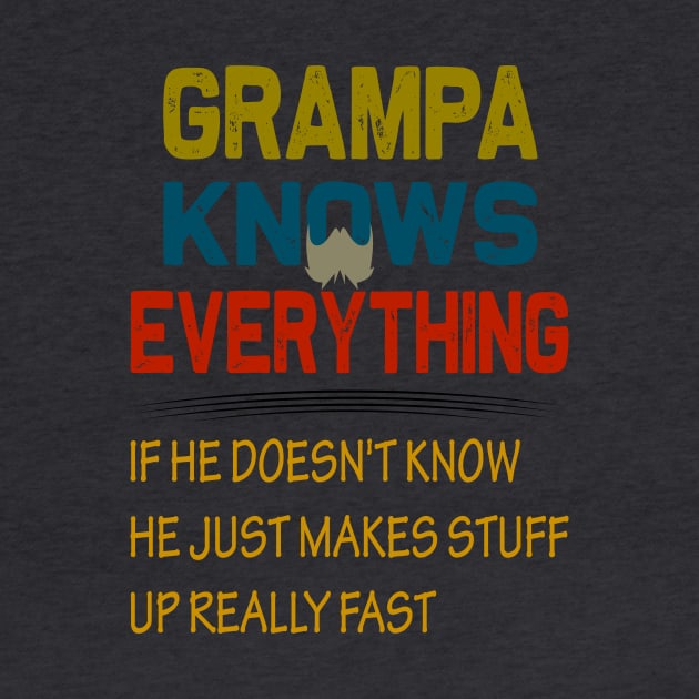 grampa knows everything..grampa fathers day gift by DODG99